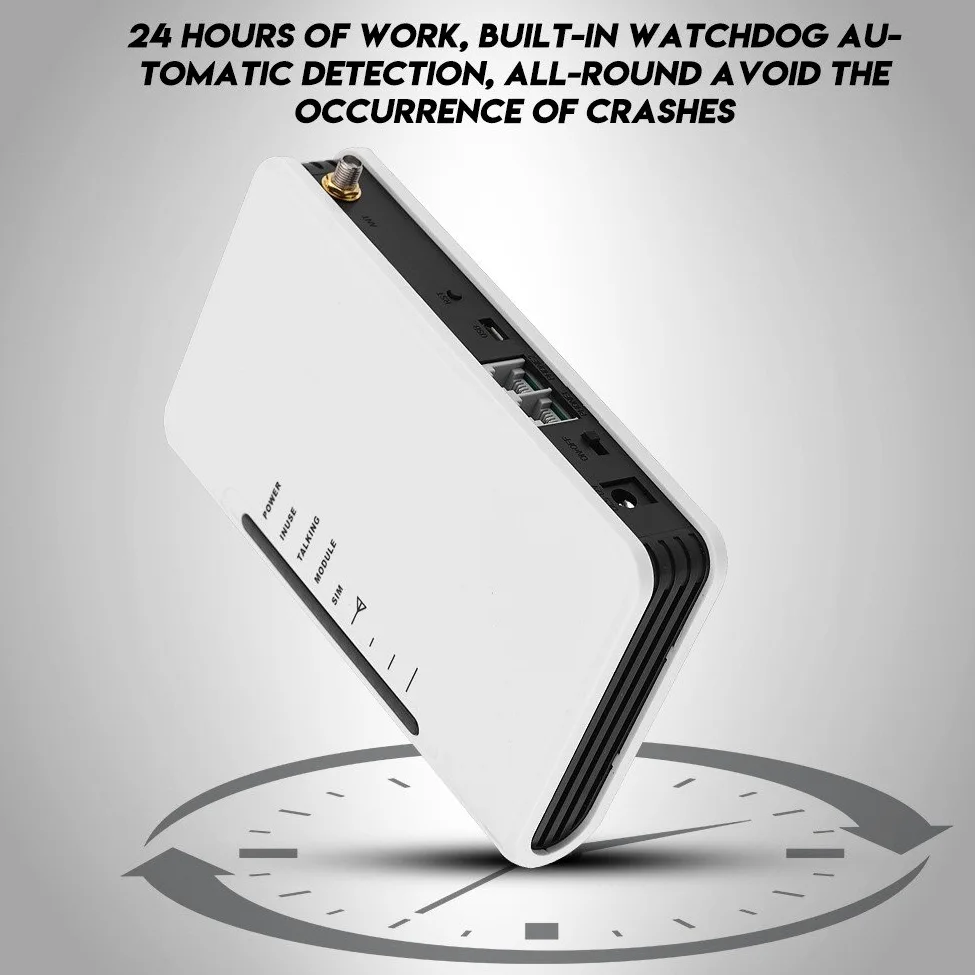 Bewinner Adattatore del Telefono Wireless, Terminale Wireless Gateway gsm con Rilevamento di Ingresso DTMF Standard, Adattatore Telefonico Internet