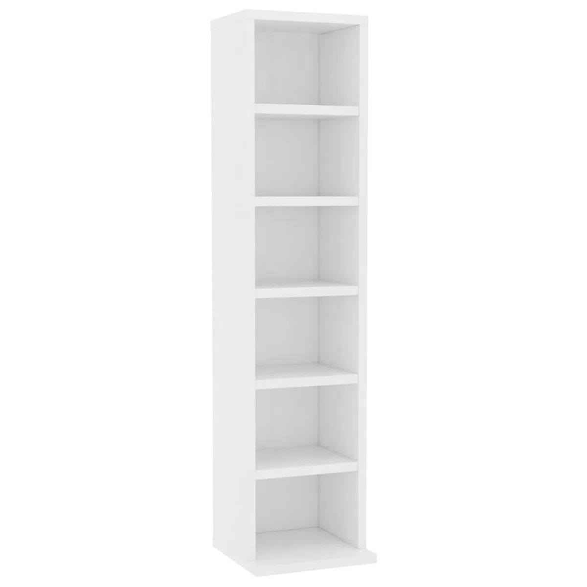 LAPOOH Mobile Porta CD Bianco 21x20x88 cm in Legno Multistrato, Mobile Porta CD, Scaffalatura per CD-800351