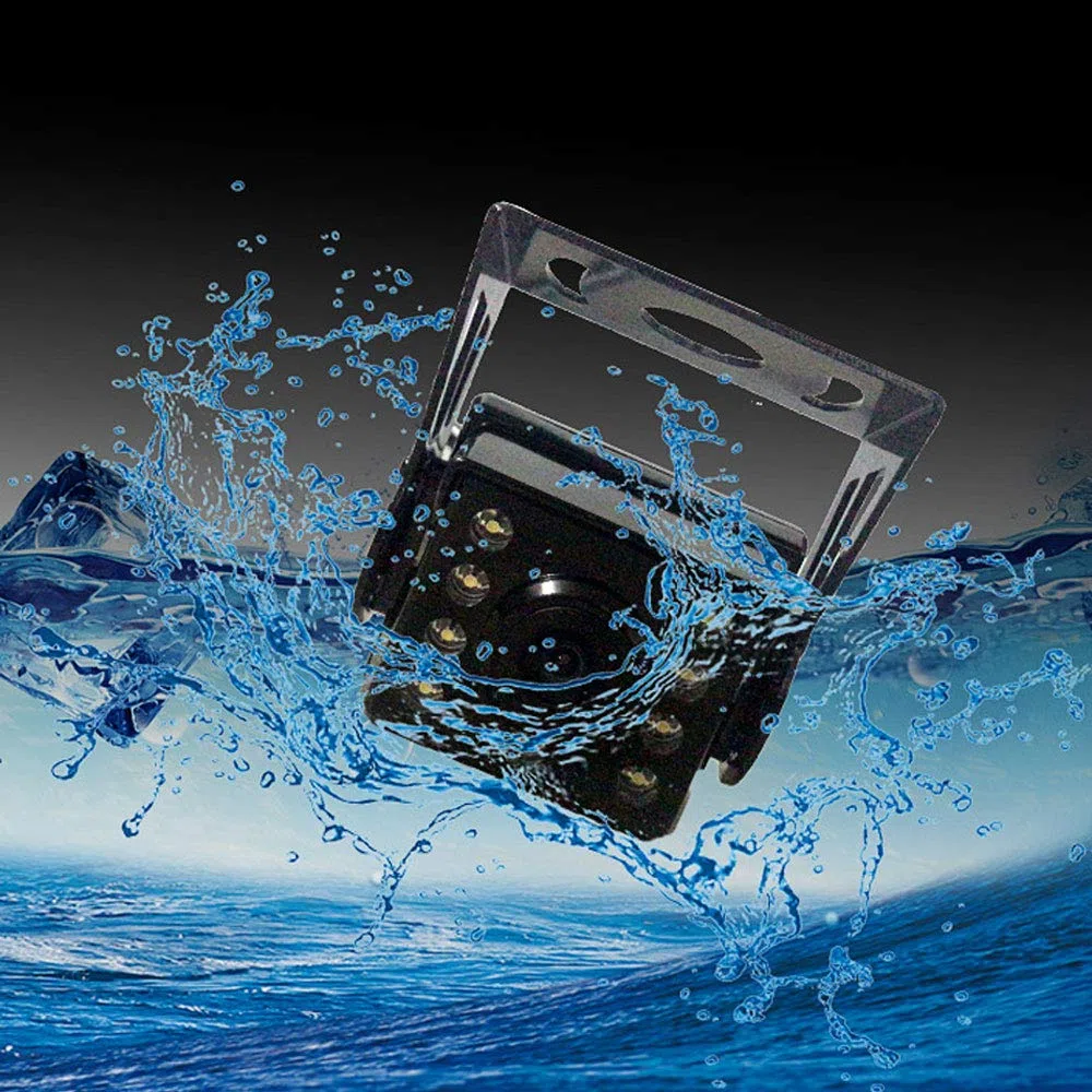 Telecamera posteriore a 4 pin da 7 pollici, impermeabile, visione notturna, sistema di parcheggio HD, per camion, roulotte, mietitrice per camper, retromarcia da 12 V-24 V