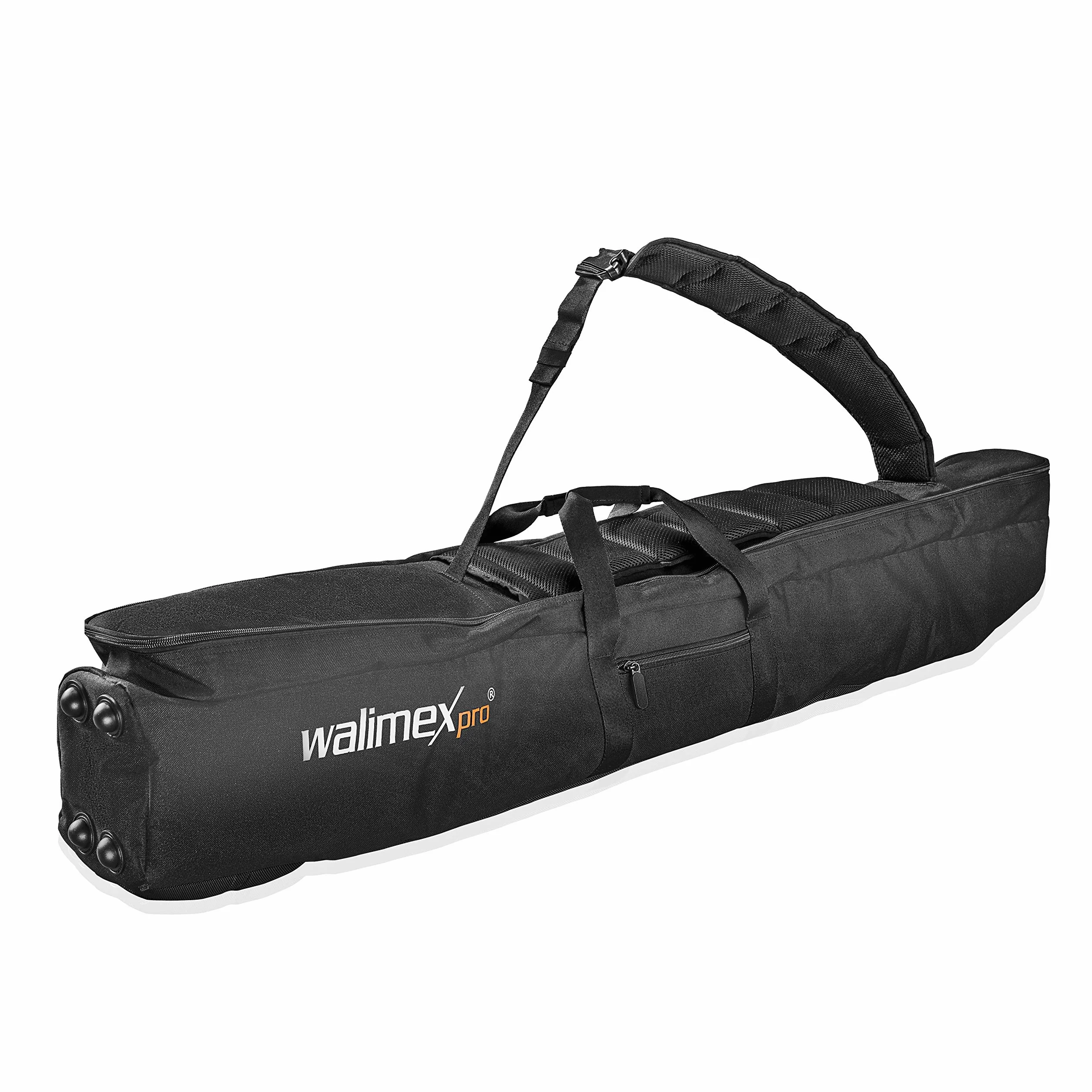 walimex pro Borsa fotografica Guardian, 1100 x 220 x 220 mm, Borsone fotografico con divisori, imbottitura, tracolla e cerniere, per stativi, flash da studio e fotocamere