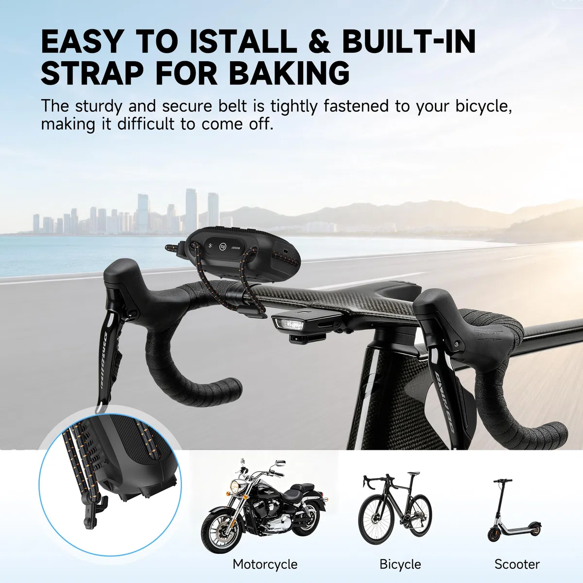 TAZATA Altoparlante esterno robusto, impermeabile IPX7, altoparlante Bluetooth galleggiante con 11 ore di autonomia, accoppiamento TWS, cinturino integrato per ciclismo, pesca, doccia, campeggio