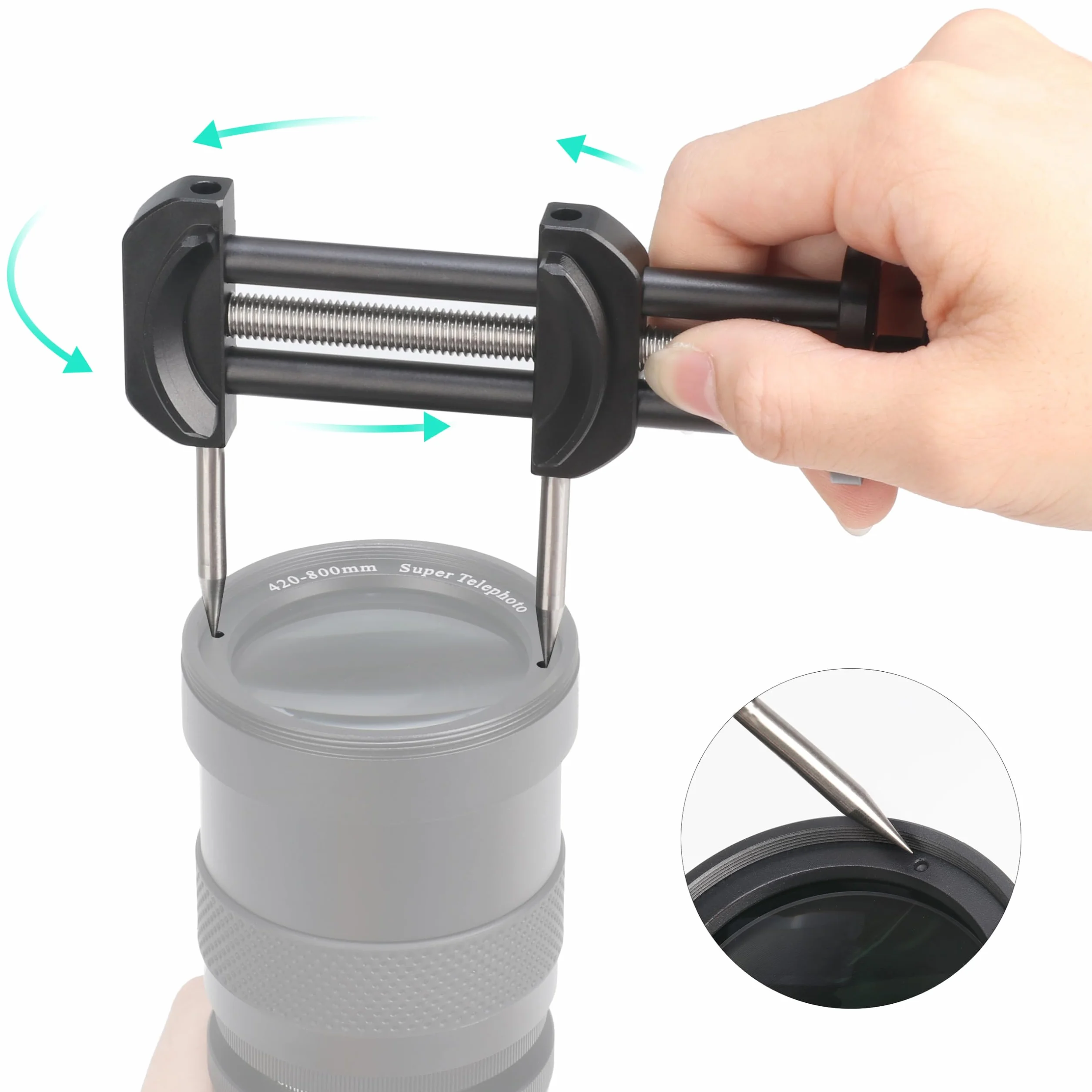 Hersmay Strumento di riparazione dell'obiettivo multifunzione Kit di strumenti per la riparazione dell'obiettivo della fotocamera Strumento di apertura della chiave del filtro dell'obiettivo