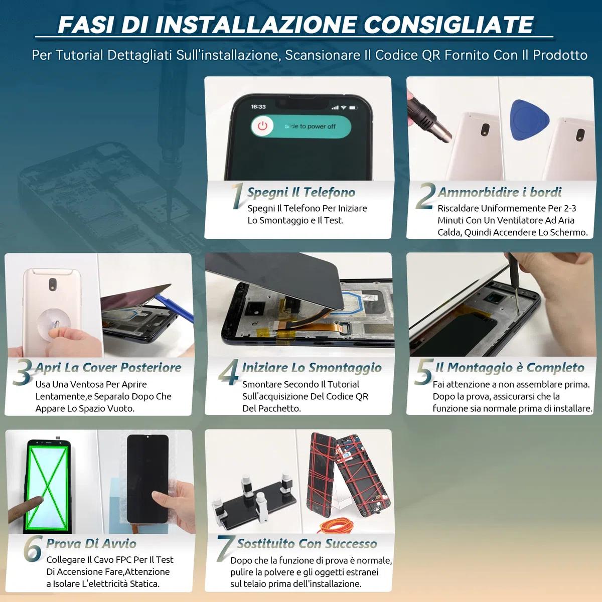 RongZy Schermo LCD per OLED Samsung Galaxy A50 SM-A505FN/DS A505FD A505F A505A A505 Display Touch Screen Digitizer Parti di Ricambio di Riparazione con Strumenti(Nero)