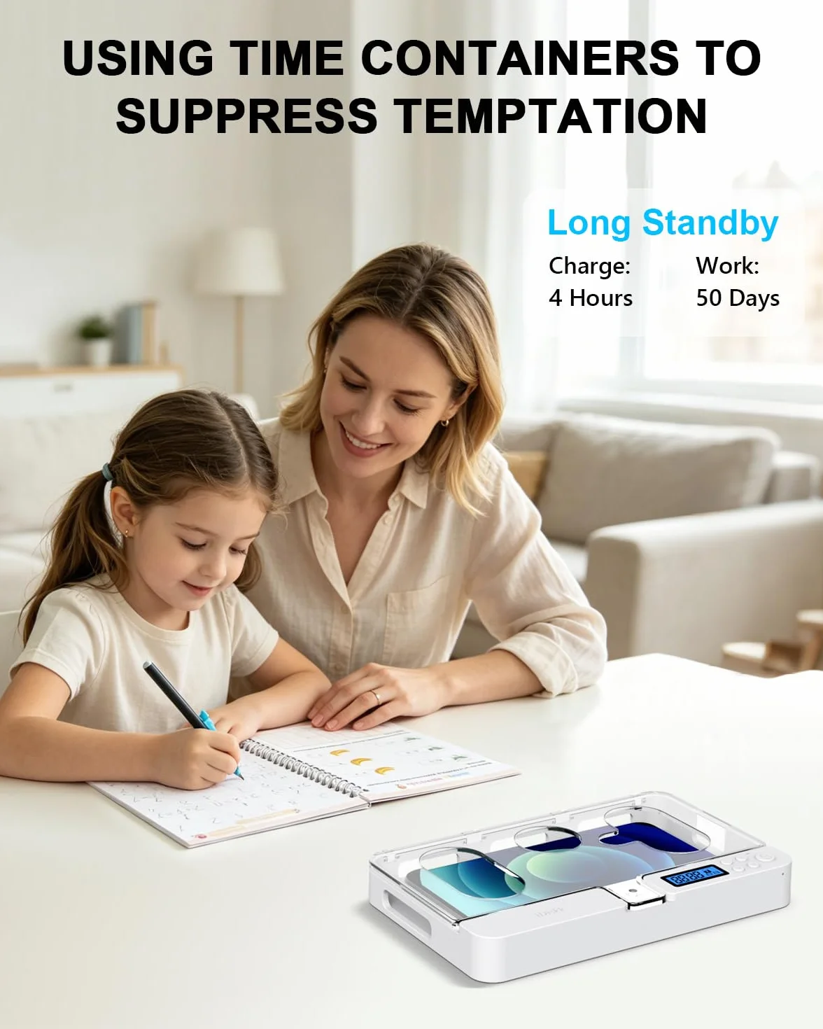 iDiskk scatola blocco telefono, prigione del telefono, autocontrollo timer serratura box per i bambini e Ault, bloccare iPhone e Android telefono via