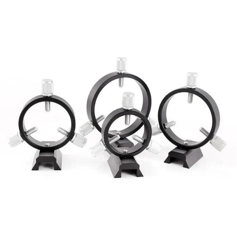 Accessori per telescopi Set di anelli guida da 80 mm, anello guida astronomico a tre punti, 1 piastra, 1 anello, 4 viti, colore rosso e nero Oculare per telescopio(Schwarz)