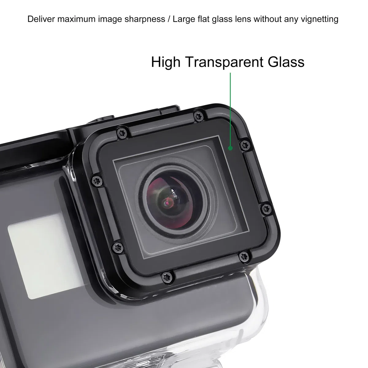 GEPULY Custodia impermeabile con filtri subacquei per fotocamere GoPro Hero 5, 6, 7, Black Hero (2018), 45 m, con filtri per close-up rosso/snorkel/magenta/5X HD