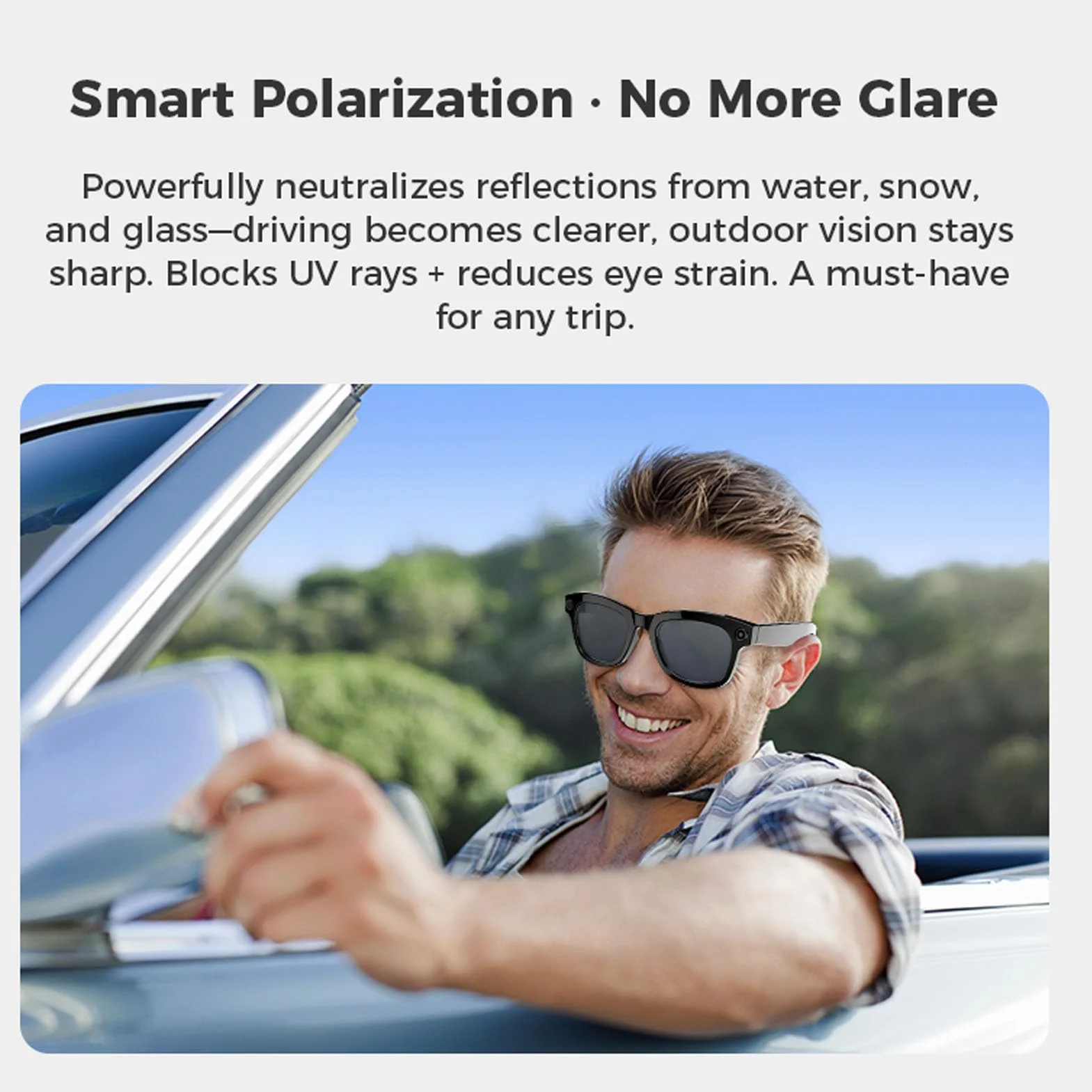 Luqeeg Smart Camera Occhiali, Occhiali Bluetooth AI con Fotocamera HD da 5 MP, 26 Lingue Traduzione in Tempo Reale, Riproduzione Musicale, Sveglia Vocale, Telefonate, Trasferimento (#1)