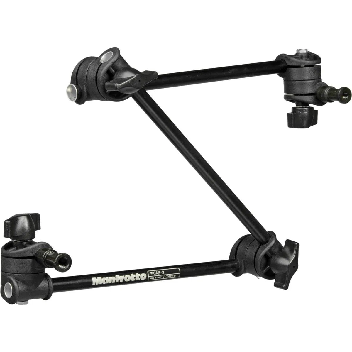Manfrotto 196AB-3 Braccetto con 3 Sezioni in Alluminio, Nero