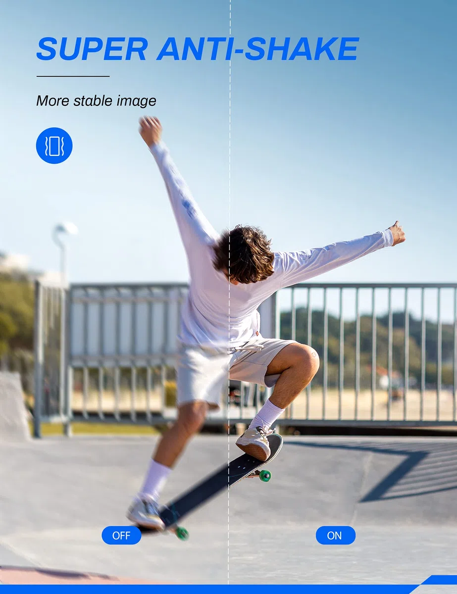 Action Cam 4K 30 FPS, 40 m, telecamera subacquea impermeabile WiFi CT9500 EIS 2 batterie da 1350 mAh e caricabatterie
