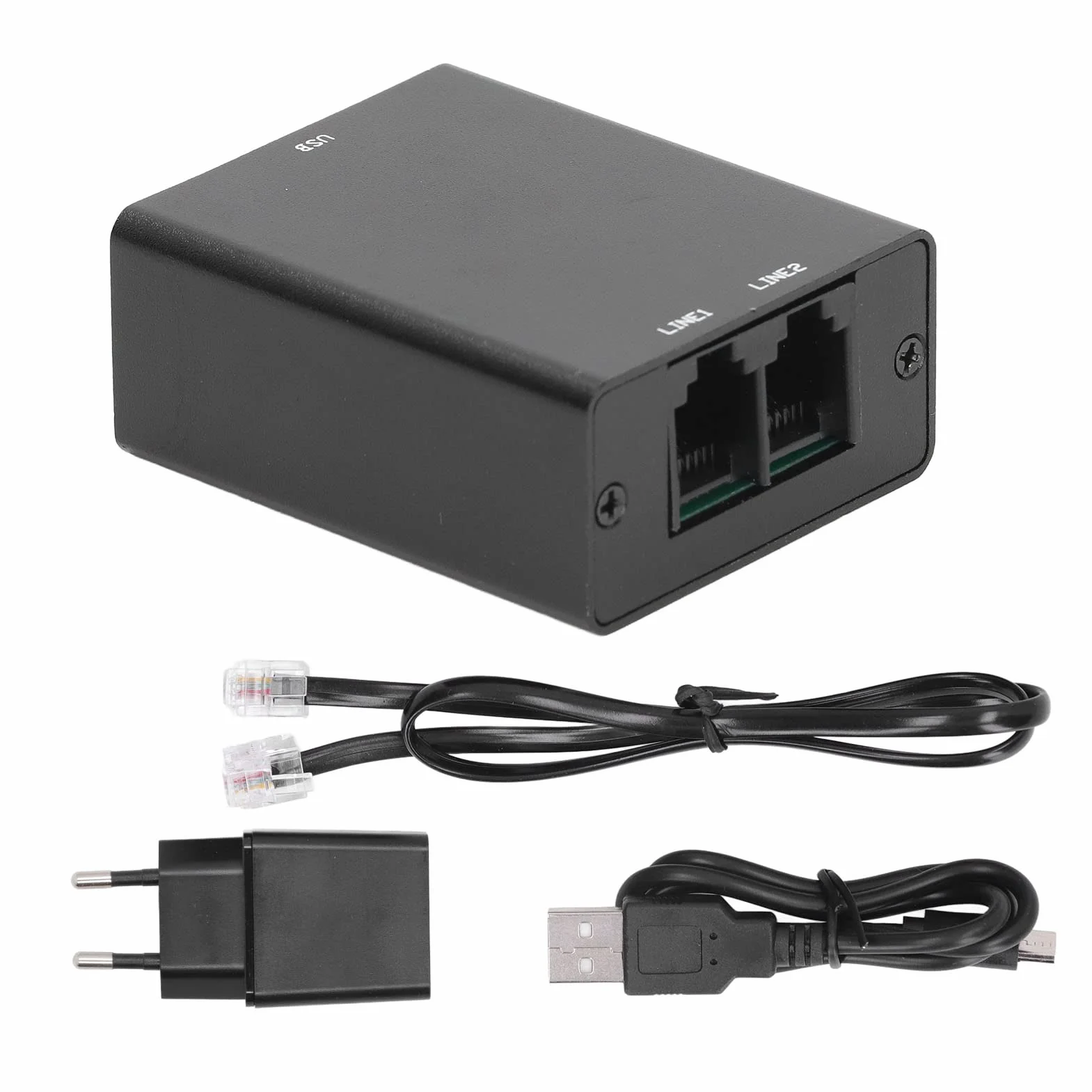 Registratore Telefonico USB Built in 32G Storage Porta RJ11 Suono Chiaro Telefono Automatico Supporta Tutti i Telefoni Analogici (Spina UE)