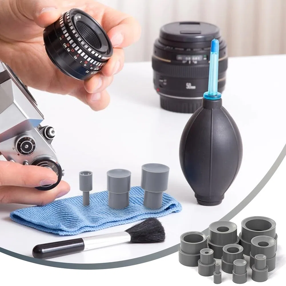 Set di Strumento Riparazione Obiettivo, Kit Strumenti per la Obiettivo della Fotocamera DSLR Anello dell'Obiettivo Accessorio Rimozione Gomma Obiettivi 8-83mm Accessori Universale Apertura 9 Pezzi