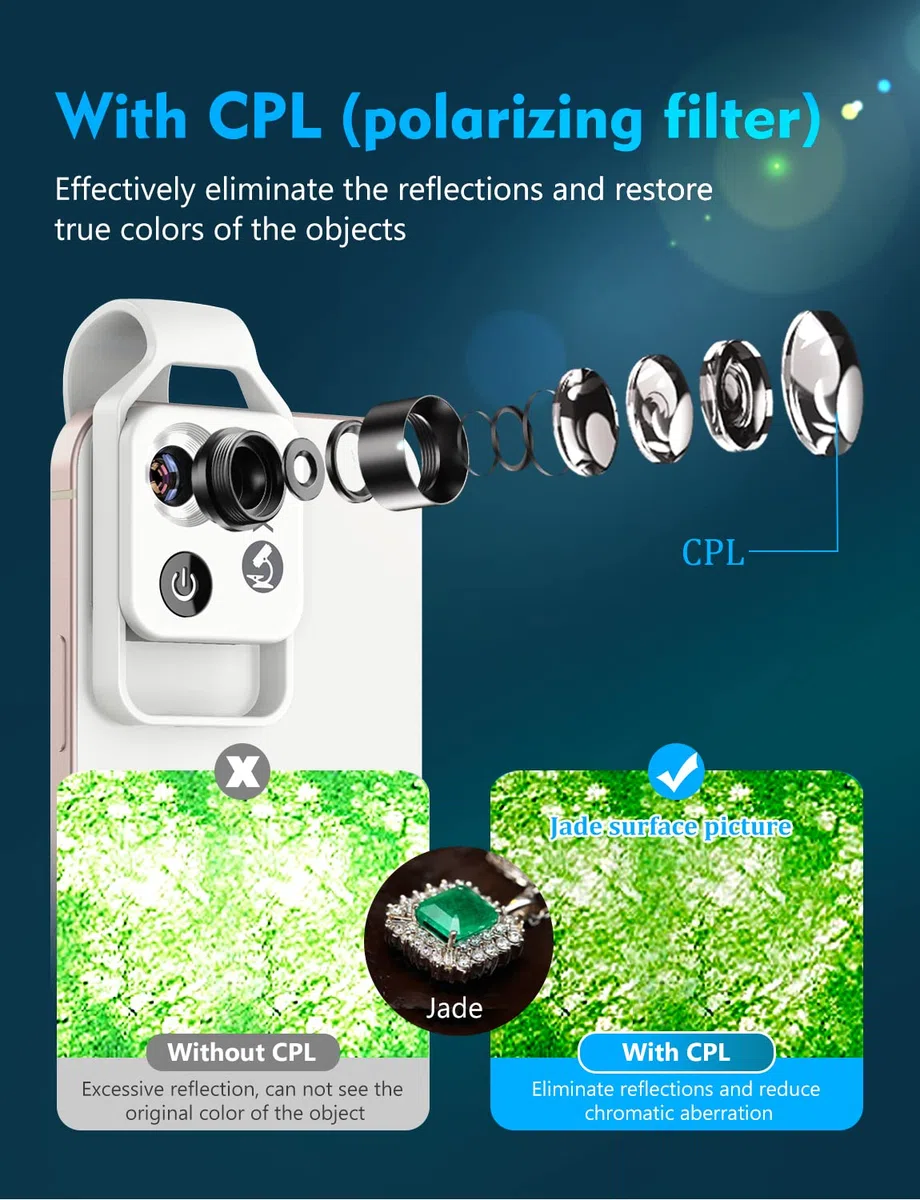 APEXEL Microscopio USB 200X, microscopio USB con microscopio per adulti per esplorare Micworld con luce LED (bianco)