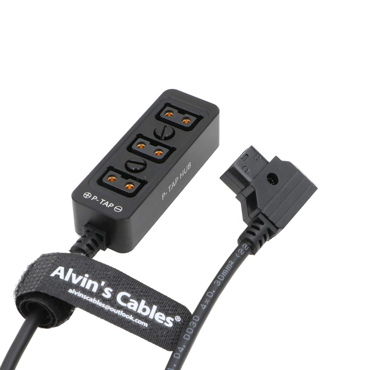 Alvin's Cables D-tap Splitter P-Tap HUB Cavo Dtap maschio a tre porte D tap femmina Cavo splitter con filettature per ARRI RED Z CAM Telecamere Tilta Steadicam IDX V-Mount della batteria
