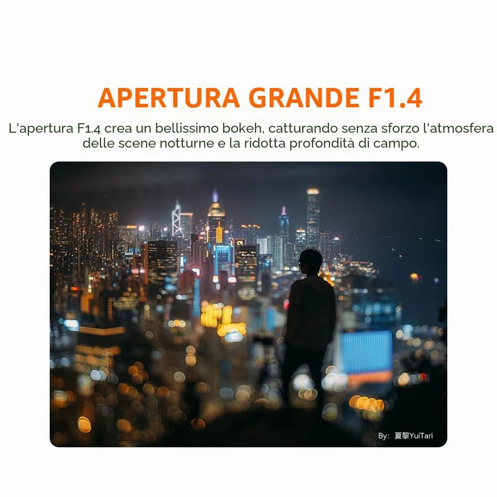 TTartisan Obiettivo F1.4 APS-C Tilt Shift da 35 mm per Canon RF, grande apertura e messa a fuoco manuale, compatibile con fotocamere Canon RF R7, R10, R50, R100, ecc.