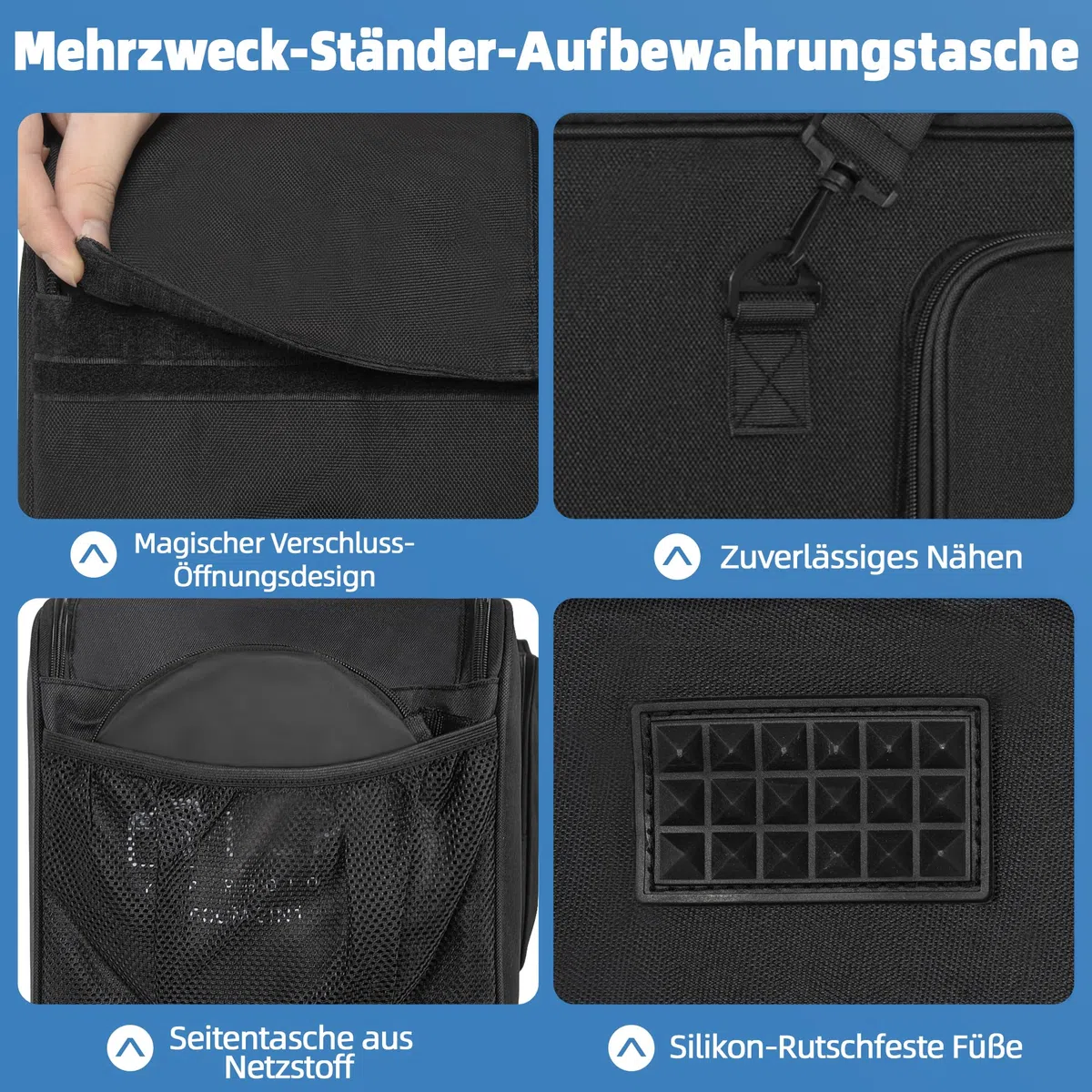 OUUTMEE Borsa portatile per treppiede, con tracolla, per treppiede, treppiede, treppiedi per luce, monopiede e altre attrezzature fotografiche, Nero , 80 x 21 x 21 cm/31,5“ x 8,3” x 8,3“, Borsa per