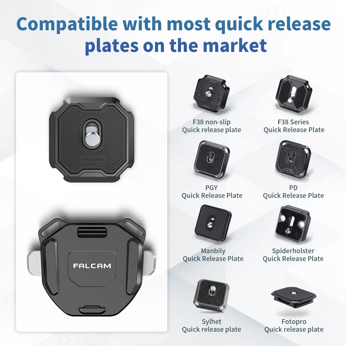 FALCAM F38 V2 Kit Supporto per tracolla per fotocamera con sgancio rapido, piastra QR per supporto per treppiede della fotocamera