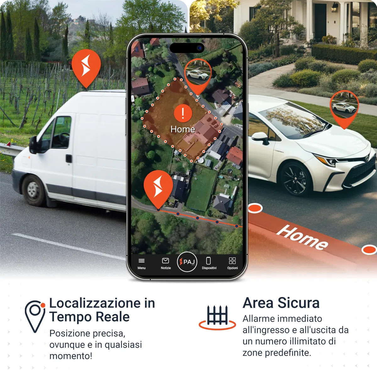 PAJ CAR OBD Finder 4G 2.0, Localizzatore GPS Auto, Camion e altri Veicoli, Collegamento Diretto Presa OBD, Tracciamento Tempo Reale via App, Vari Allarmi Impostabili, 365gg Archivio Percorsi