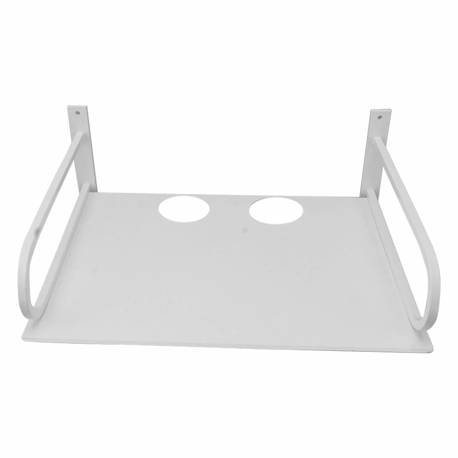 Syrisora ​​Mensola per Proiettore a Parete Mensola per Proiettore Galleggiante in Alluminio per Router TV Box Lettore Dvd Cable Box (Bianco)