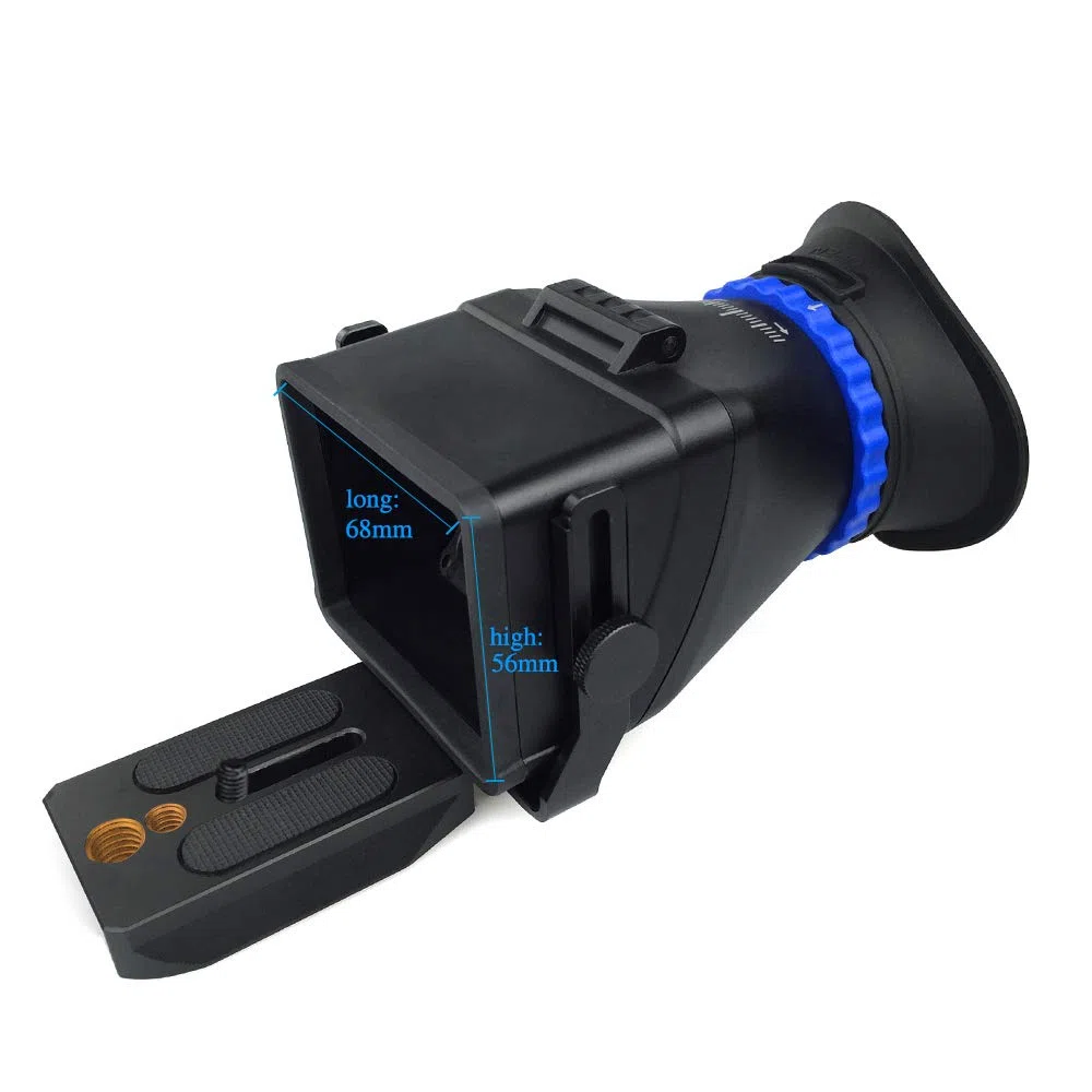 Mirino LCD professionale per fotocamera, ingrandimento 3x, compatibile con schermo da 3 a 3,2 pollici, parasole per fotocamere reflex e mirrorless