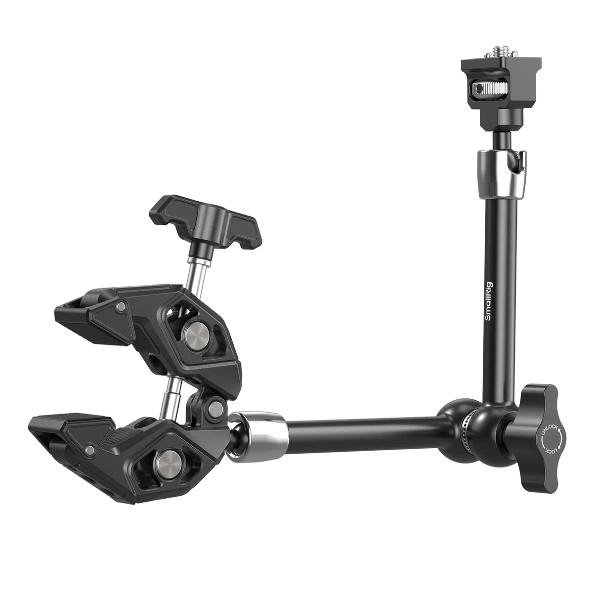 SMALLRIG Magic Arm Crab Claw Morsetto, con perno retrattile anti-deflessione, capacità di carico 1,5 kg per GoPro/per Insta360 / per DJI Action/per DSLR/per Light/per monitor/per telefono - 5312