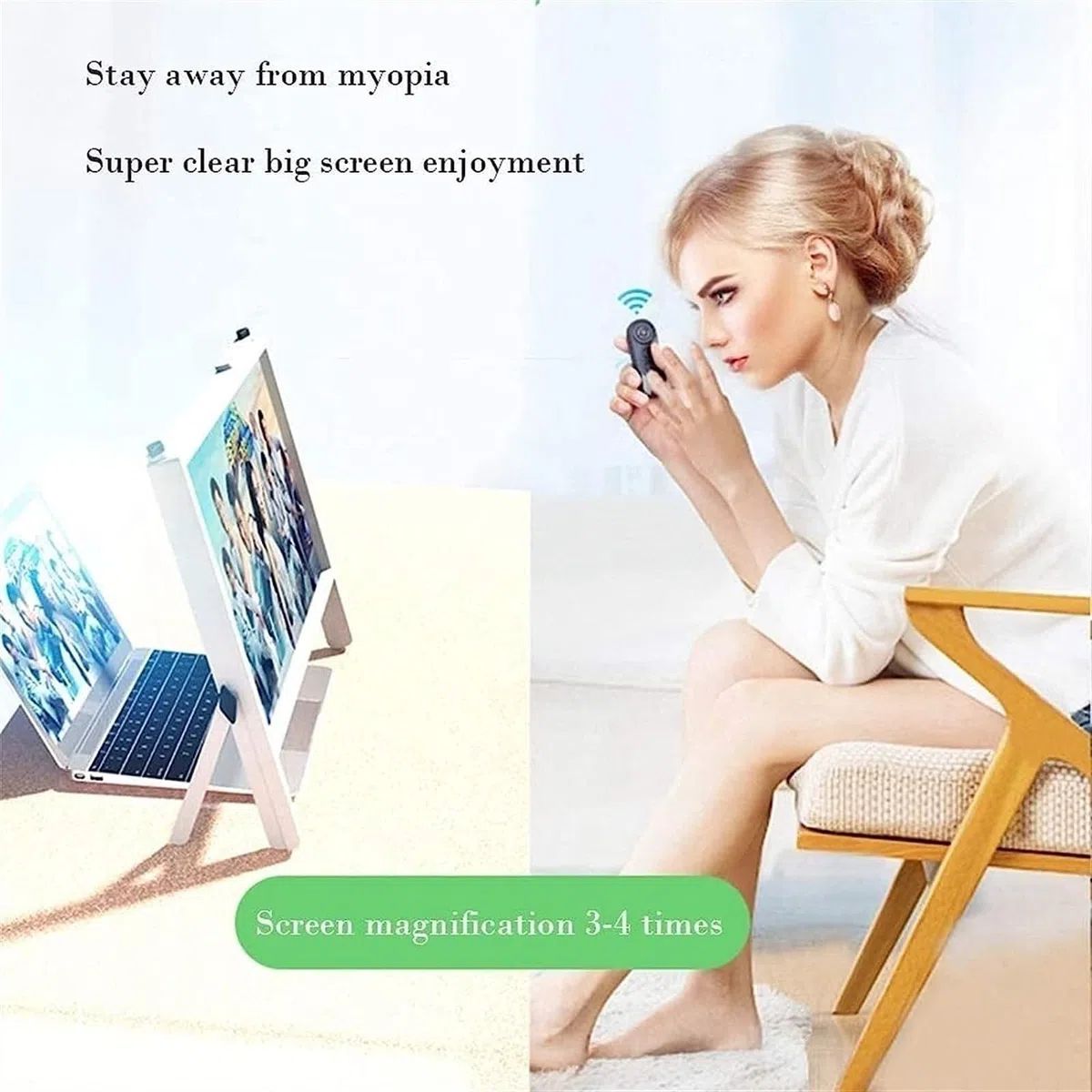 Grande Lente d'Ingrandimento dello Schermo del Computer Portatile, Schermo del Computer HD Amplificatore dello Schermo Espansioni dello Schermo Lente d'Ingrandimento 3D Portatile
