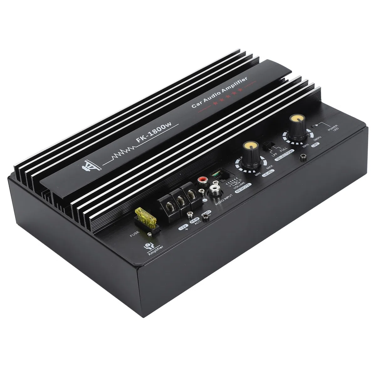 Scheda Amplificatore per Auto 1800 W, Modulo Amplificatore Subwoofer in Lega di Alluminio 12 V, Amplificatore Subwoofer per Bassi Mono Ad Alta Potenza Leggero 12 V 1800 W per