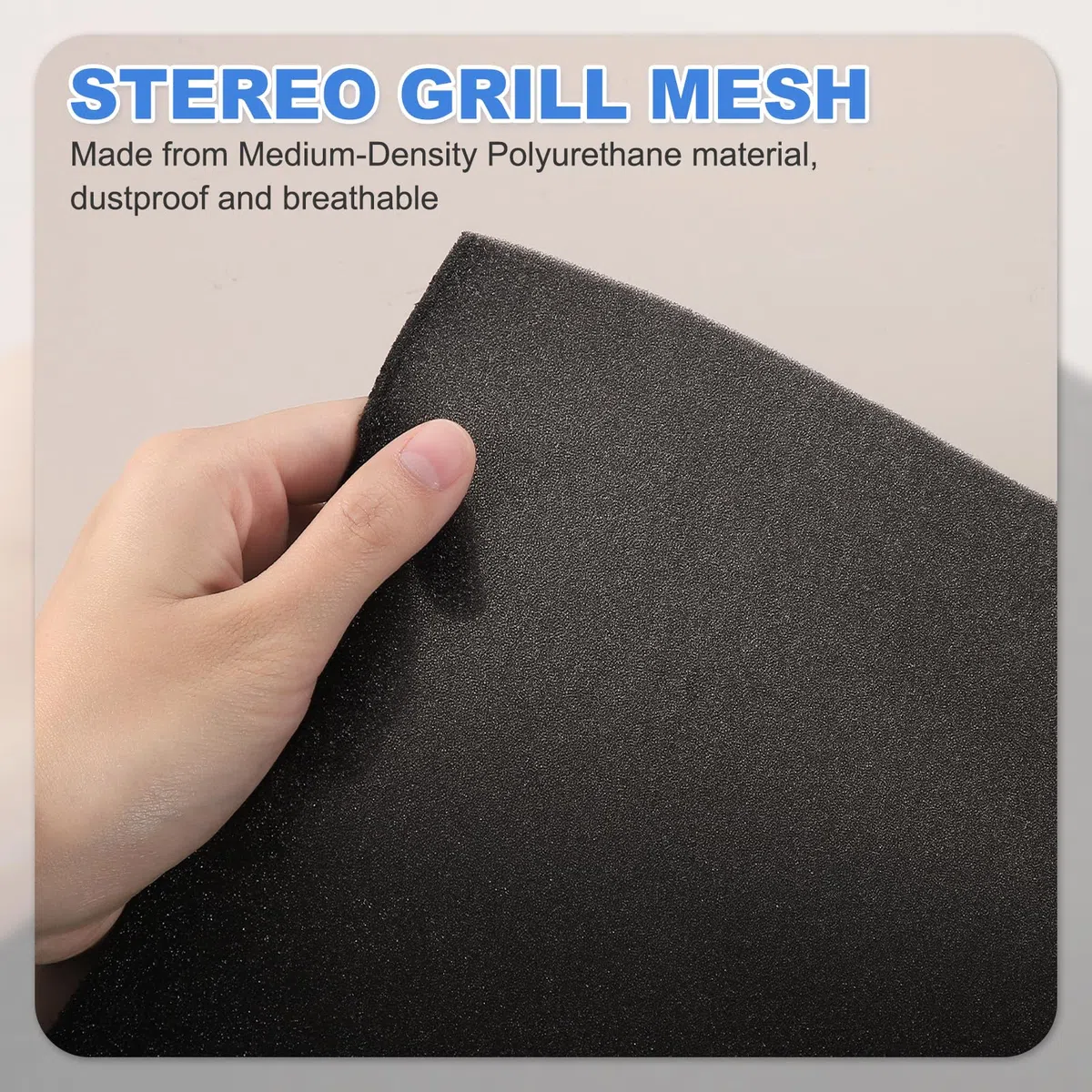 QUARKZMAN Speaker Mesh PRO Griglia Per Altoparlante Schiuma Acustica Copertura Antipolvere Spugna Acustica Spessore 5mm Per Altoparlanti Da Palco Line Array Audio Professionale DJ.