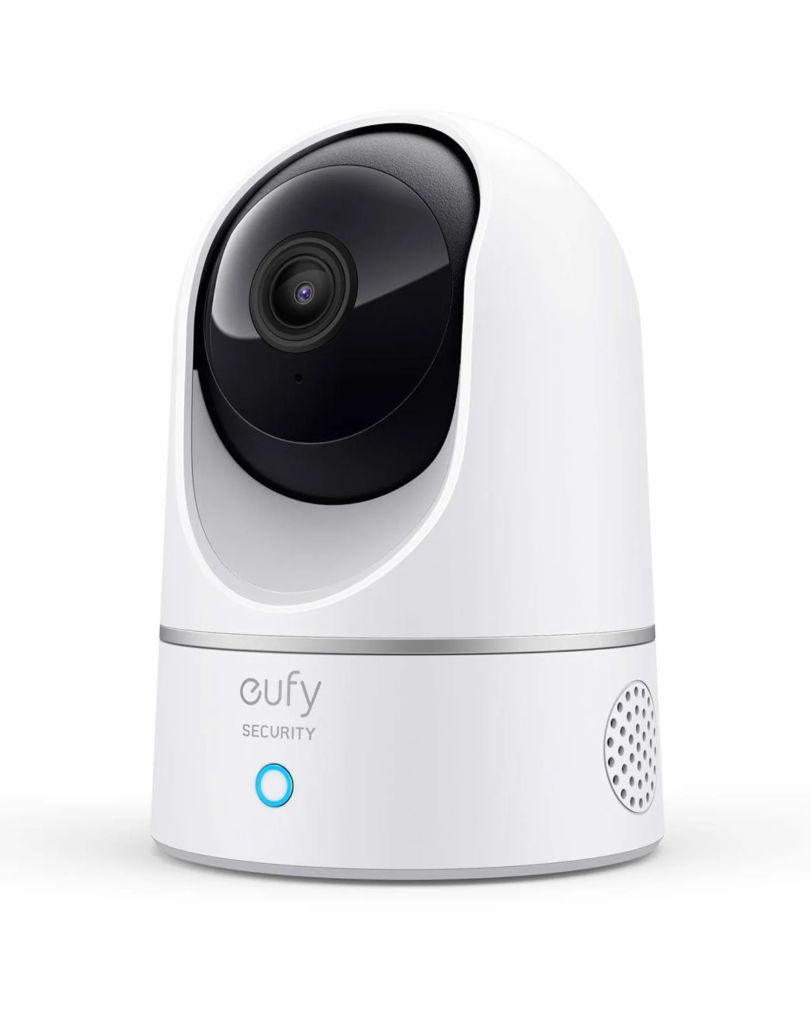eufy Security IndoorCam E220 telecamera wifi interno, 2K Pan & Tilt, Videosorveglianza con AI per Riconoscimento Persone/Animali, Assistenza Vocale, Visione Notturna, MicroSD non Inclusa