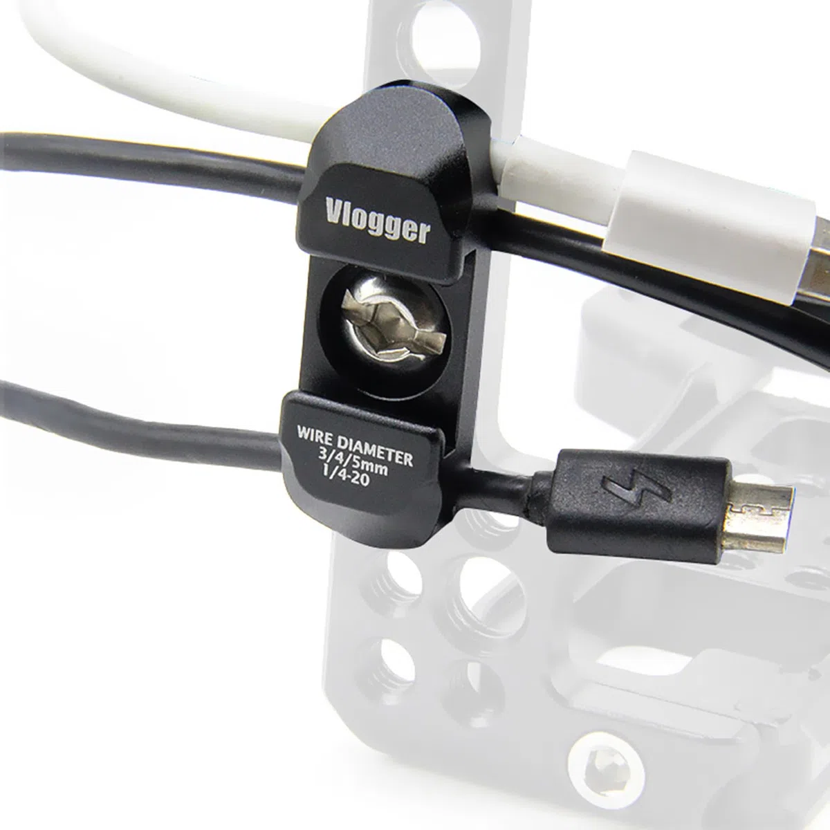 Gabbia ZV-E10 II, gabbia per fotocamera Alpha ZV-E10 ii/ZVE10 ii, con blocco tracolla per fotocamera e morsetti per cavi HDMI/SDI/USB-A/USB-C/Type-C, supporto cavo di diametro 2 ~ 6 mm