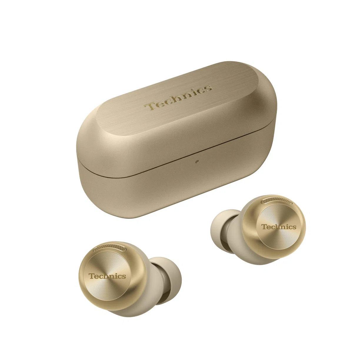 Technics EAH-AZ100E-N Auricolari Wireless con Cancellazione del Rumore, Bluetooth Multipoint, Voice Focus AI, Comode Cuffie In-Ear, Oro Champagne
