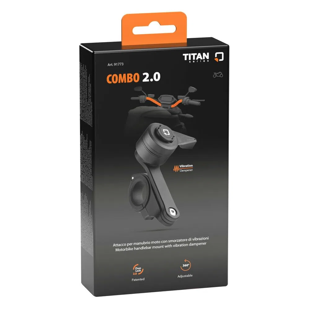 Optiline 91773 Titan Combo 2.0, Supporto ad Alta Resistenza con Attacco per Manubrio
