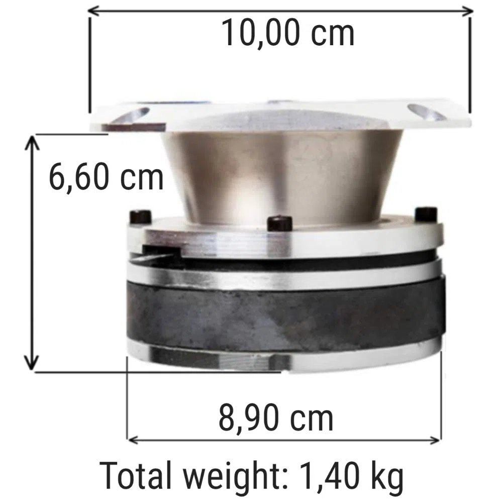 SP Audio 1 SUPER TWEETER SPTW-48 SPTW48 10,00 cm 100 mm 4" diametro 200 watt rms 400 watt max impedenza 4 ohm sensibilità 112 db auto silver, 1 pezzo