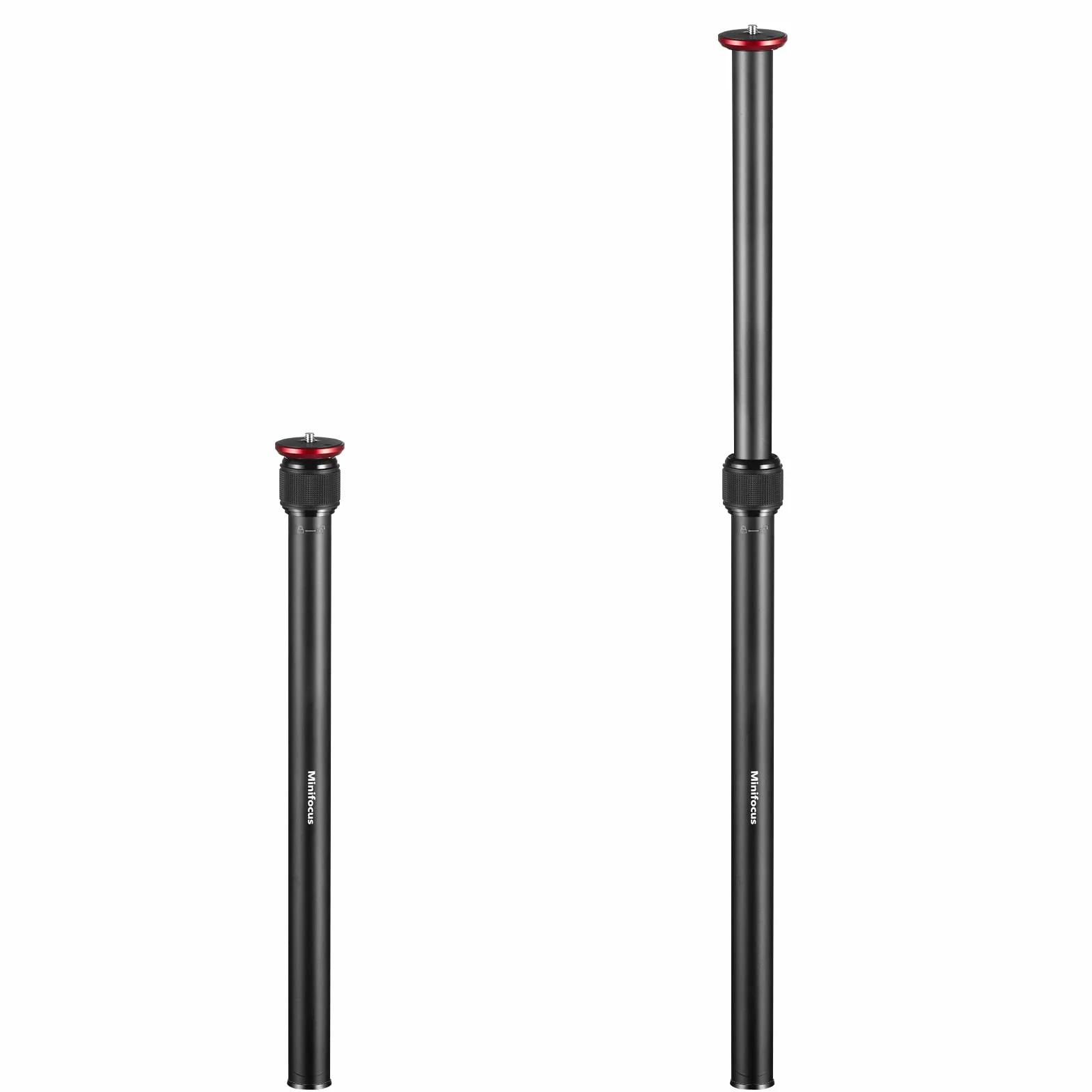 MINIFOCUS Prolunga per treppiede, colonne centrali a 2 sezioni, in lega di alluminio da 59,4 cm, asta telescopica con vite da 1/4" 3/8", compatibile con treppiedi/giunto cardanico/fotocamera, carico