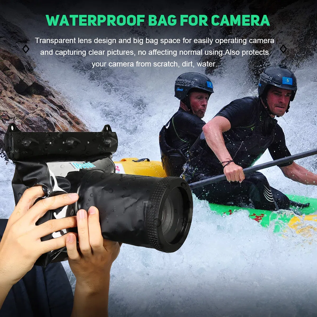 Akozon Custodia Subacquea Impermeabile HD in PVC per Fotocamera SLR DSLR