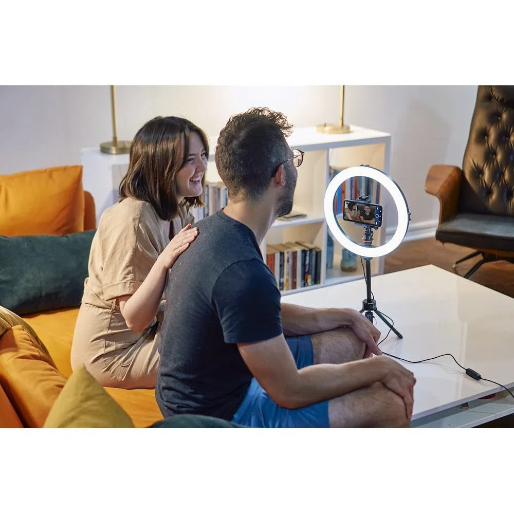 JOBY Beamo Ring Light 12", Luce LED, Ring Light Telefono, Fotocamera, Luce Fotografica con 3 Modalità, 10 Livelli di Luminosità, per Selfie, Foto, Video, Vlogging, Creazione Contenuti