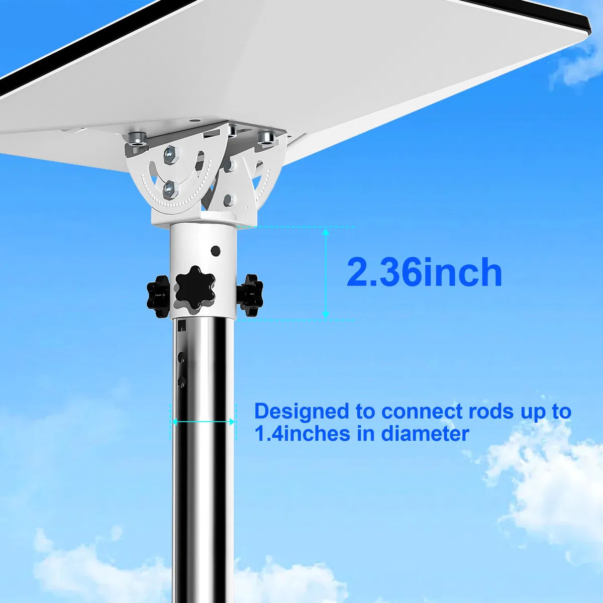 Starlink - Mini adattatore per tubo, mini supporto da tetto Starlink, kit di montaggio mini palo Starlink, piastra da parete Satarlink con inclinazione regolabile di 160 gradi per mini piatto Starlink
