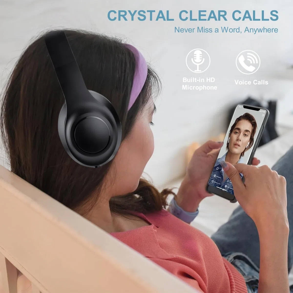 Cuffie TV Wireless per Anziani con ANC, Bluetooth 5.3 & Trasmettitore 3-in-1 (USB/RCA/AUX) per TV Non-Bluetooth, 35 Ore Autonomia, 220g Leggere Pieghevoli, Regalo per Genitori Anziani