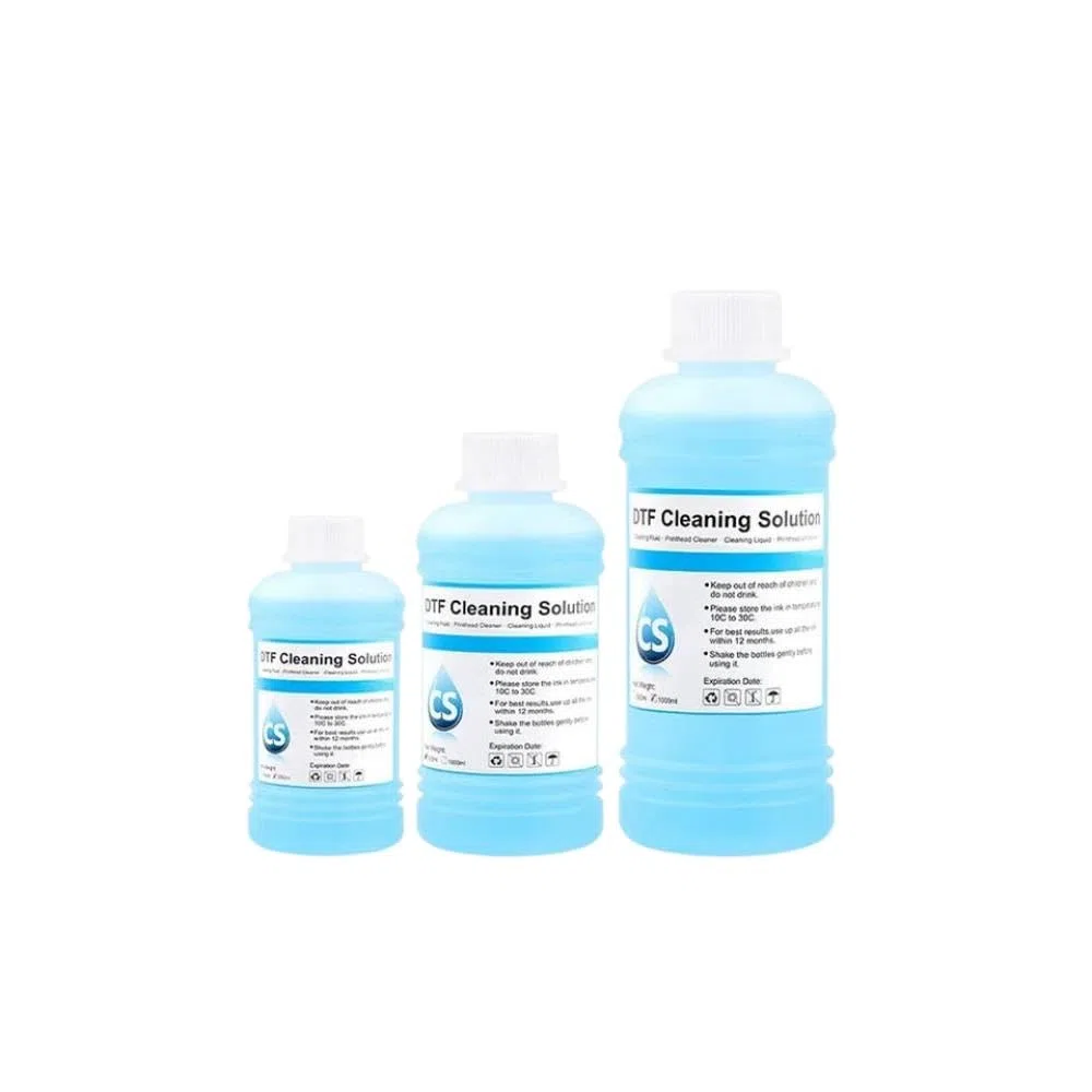 Soluzione di pulizia detergente per inchiostro DTF liquido 250 ml 500 ml 1000 ml per manutenzione del tubo di stampa stampante per printe di trasferimento diretto compatibile con stampanti DTF(CLEANER