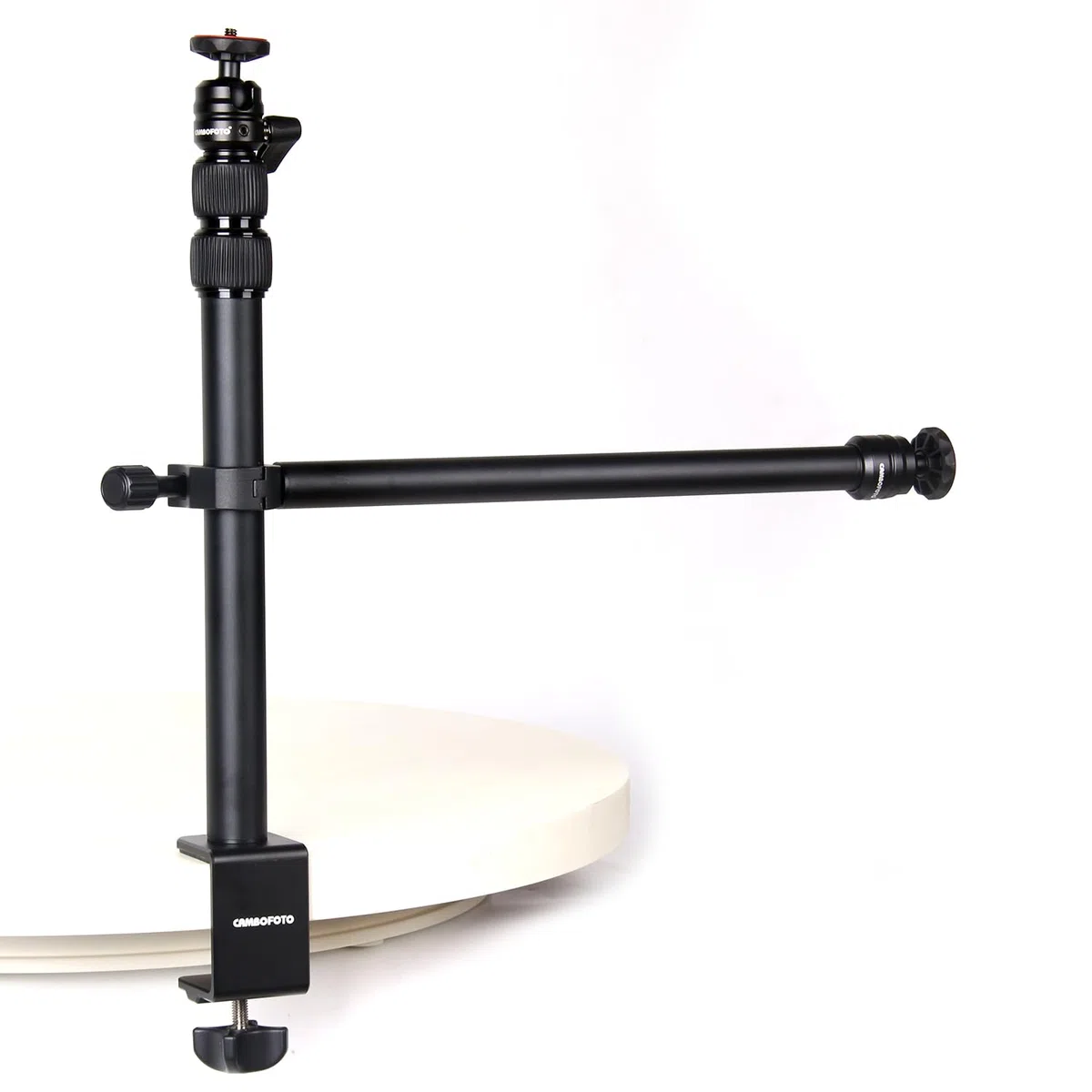 CAMBOFOTO Treppiedi da tavolo Supporto da tavolo multifunzionale con testa a sfera da 1/4", adatto per fotocamere, luci ad anello, microfoni, telefoni cellulari, ecc