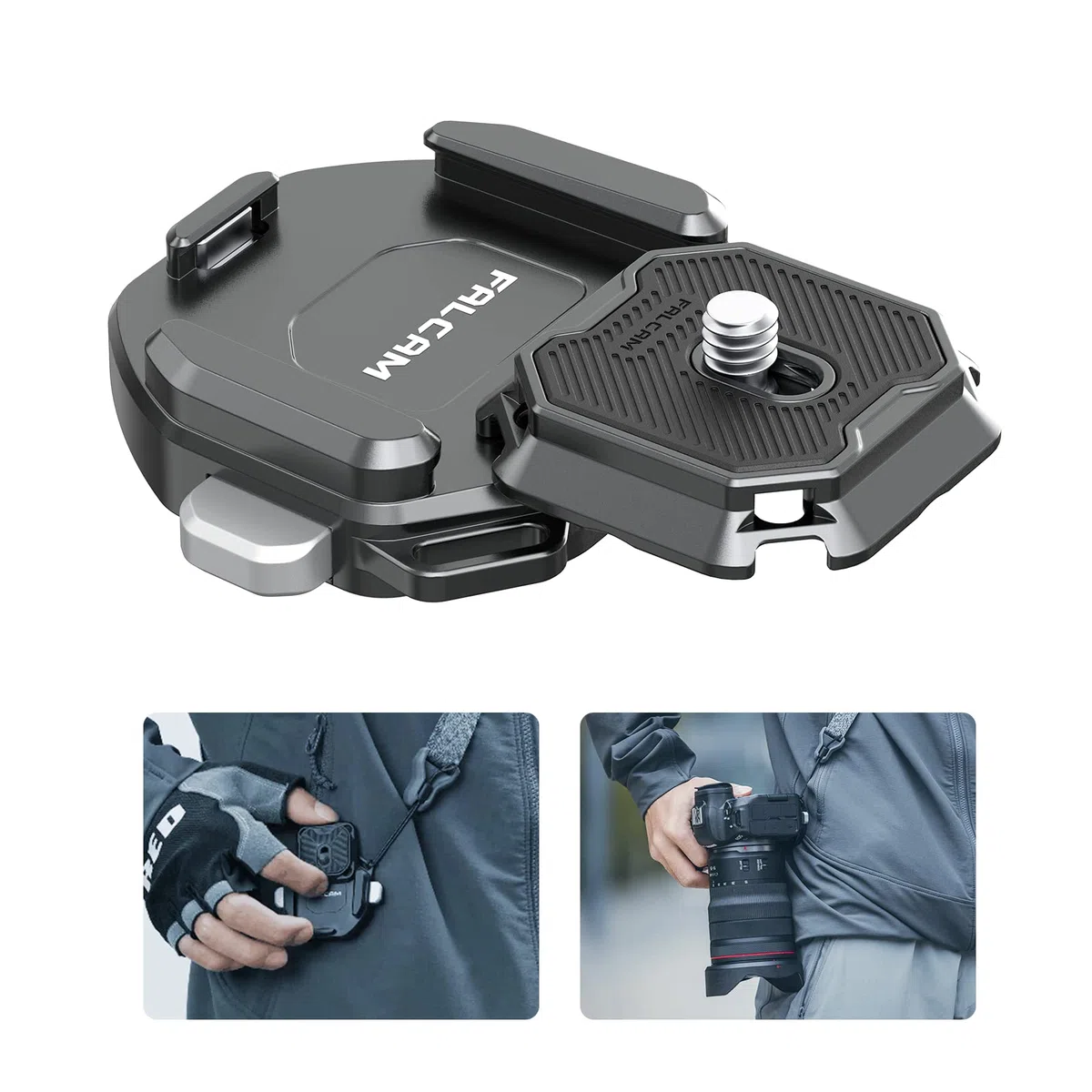 FALCAM F38 V2 Kit Supporto per tracolla per fotocamera con sgancio rapido, piastra QR per supporto per treppiede della fotocamera
