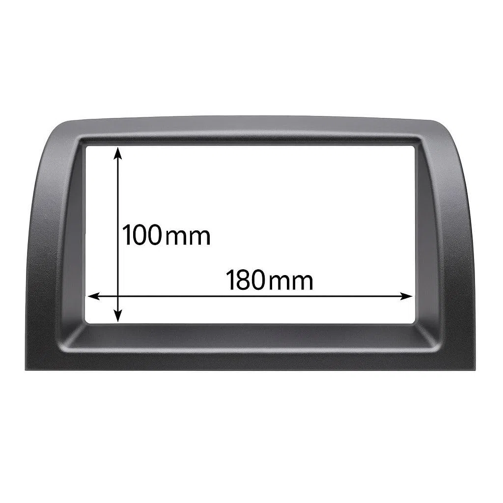 MASCHERINA MONTAGGIO AUTORADIO 2DIN COMPATIBILE LANCIA YPSILON 2003-2011 GRIGIO SCURO