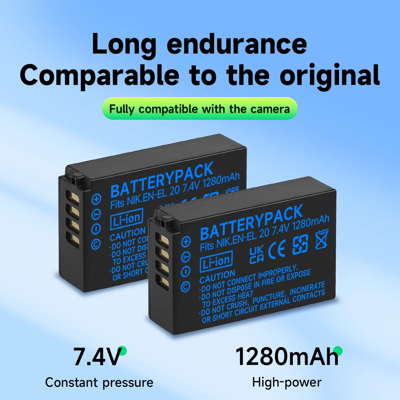 2 batterie EN-EL20 e display LCD intelligente Dual USB caricabatterie per Nikon Coolpix P1000, P950, P1100, Coolpix A, 1 J1, 1 J2, 1 J3, 1 S1, 1 V3, 1 AW1, DL24-500 fotocamera digitale