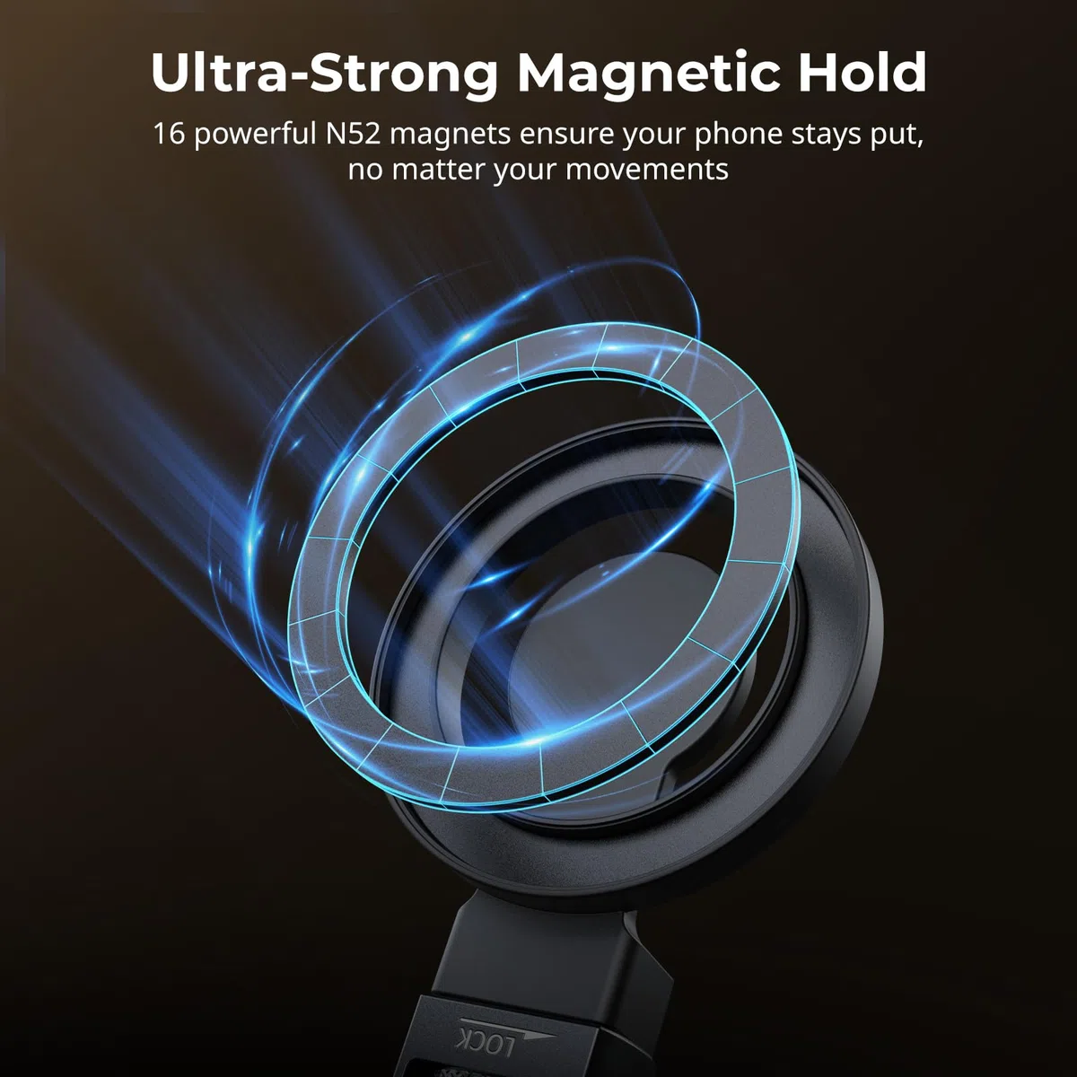 SMALLRIG - Kit Braccio Magico con Morsetto da Scrivania per MagSafe per iPhone, Braccio Flessibile Regolabile a Due Fasi da 55 cm / 21,6" con Presa Sicura per Smartphone, Webcam, Action Cameras - 5626