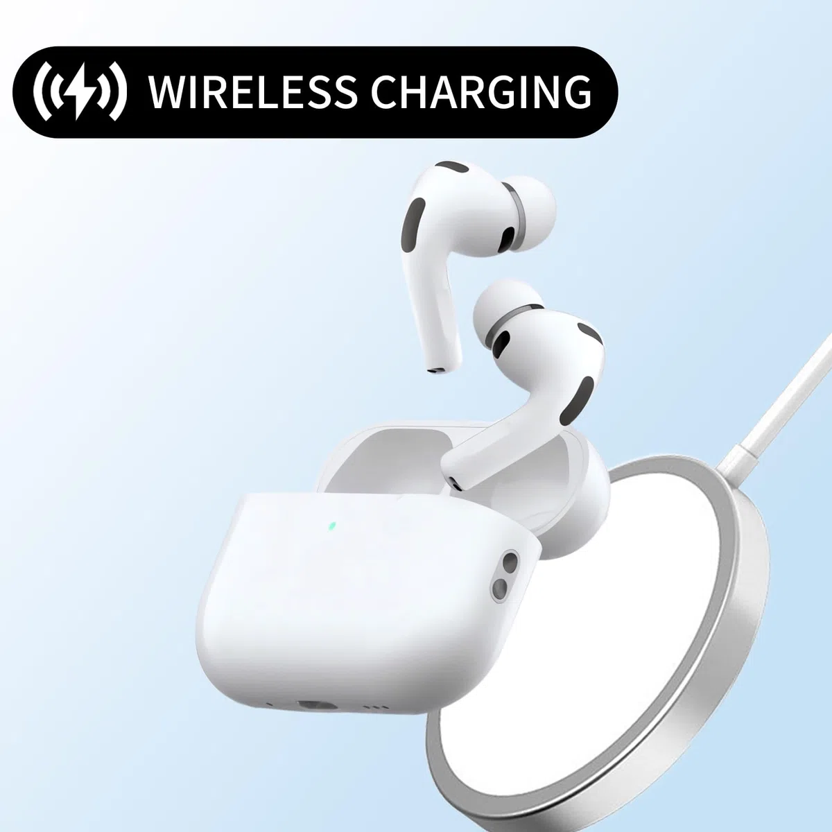 Custodia di ricarica di ricambio per AirPods Pro 3, batteria da 680 mAh con ricarica wireless, facile accoppiamento Bluetooth e finestra pop-up, compatibile solo con auricolari originali