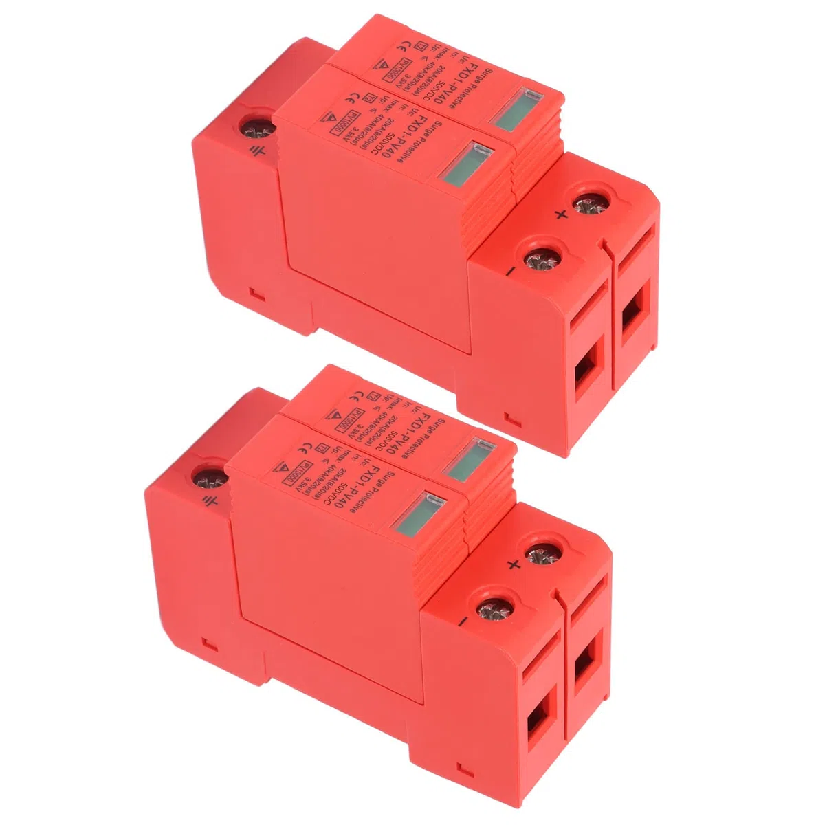 FXD1-PV40 Dispositivo di Protezione Contro le Sovratensioni CC 2P 40KA Dispositivo di Protezione Dai Fulmini per Sistemi Solari, CC 1000 V/750 V/500 V con Funzione di Segnale