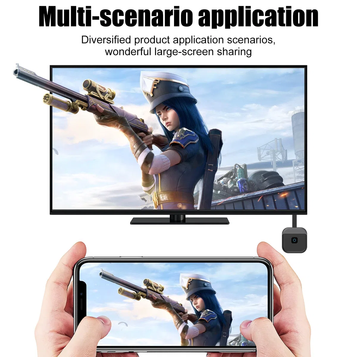 OBEST Wireless Miracast HDMI Dongle 5G/2.4GHz,Adattatore di Trasmissione HDMI Wireless,Plug & Play,Compatibile con Telefono/Tablet/PC a HDTV/Proiettore,Airplay/Miracast/DLNA | Schermo Mirroring Display Trasmettitore Ricevitore Video Streaming da Apple And