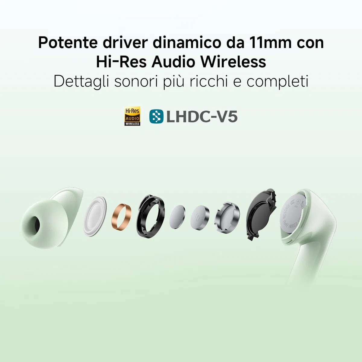 XIAOMI Redmi Buds 8 Auricolari Bluetooth True Wireless, Cancellazione Attiva del Rumore 50dB/4kHz, 3 Microfoni AI, Driver Dinamico da 11 mm, Hi-Res Audio, Fino a 11h + 44h di Autonomia, IP54, Bianco