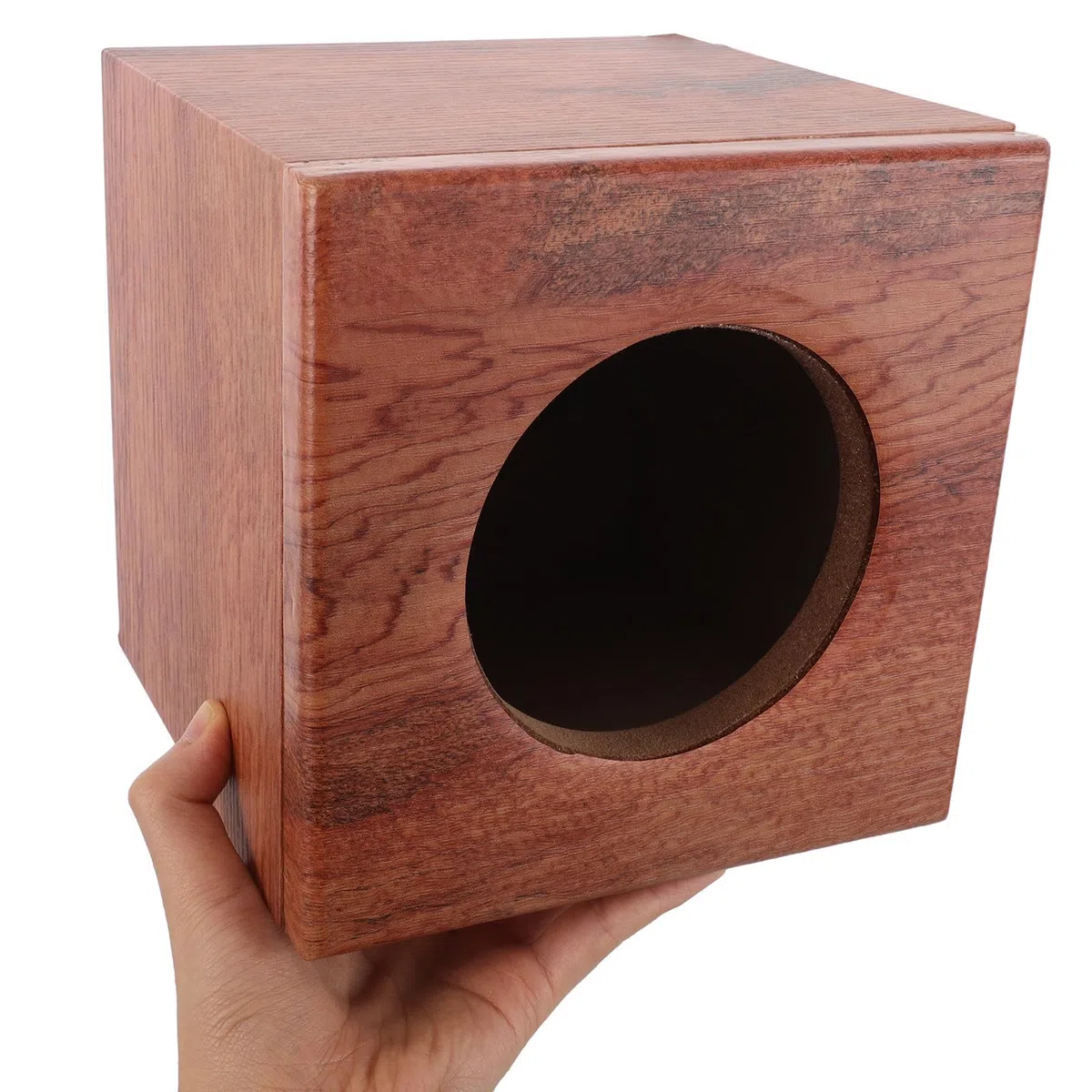 iplusmile Cassa Altoparlante in Legno a Strisce da 4 Pollici per Auto e Camion Cassa di Risonanza Stabile e Resistente alle Vibrazioni Contenitore Sonoro per Subwoofer Accessorio per
