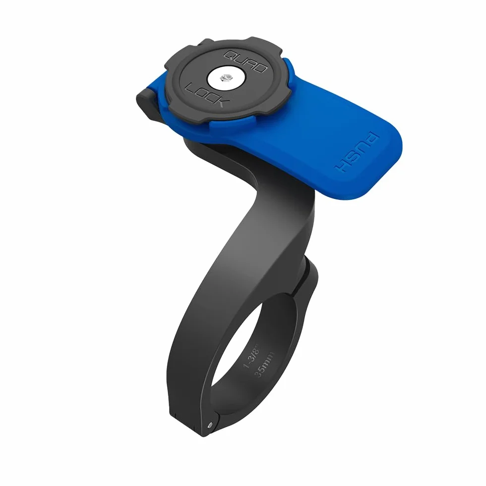 QUAD LOCK Out Front Manubrio Bicicletta Supporto per cellulare (V3) per iPhone, Galaxy, Pixel e adattatore universale