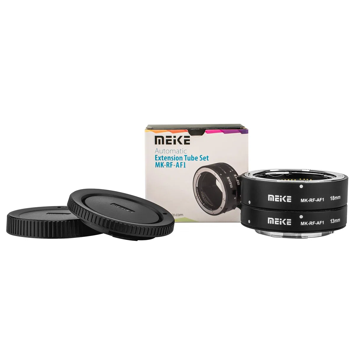 Meike MK-RF-AF1 - Kit di tubi di prolunga macro per autofocus in metallo, 13 mm + 18 mm, per fotocamere con montaggio RF, serie EOS-R, EOS-RP